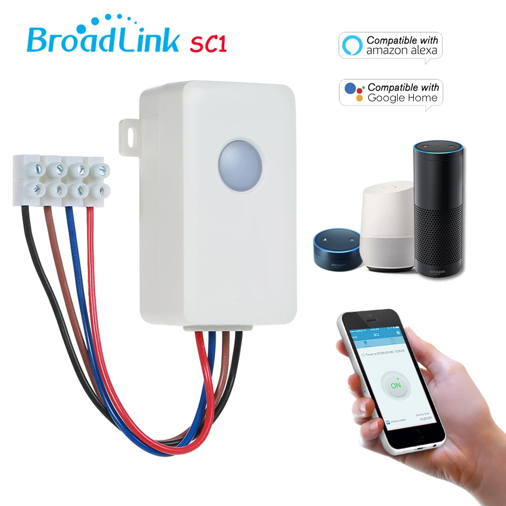 

Broadlink SC1 Wifi Controller Smart Switch WiFi APP 2.4 GHz Control Box Wi-Fi Controlled Switch Automation Module for Alexa