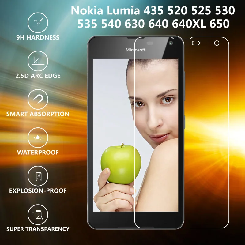 Original IST Premium 0.3mm 9H Tempered Glass For Nokia Lumia 435 520 525 530 535 540 640 640XL 650 LCD Screen Protector Film