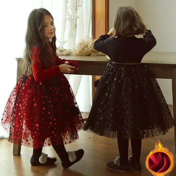 

winter dress girls long sleeve 2018 robe princesse fille little girls dresses ball gown