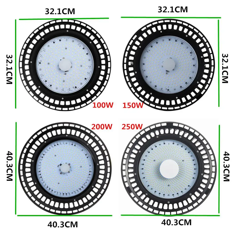 DSstyles светодиодный 100 Вт/150 Вт/200 Вт/250 Вт UFO форма промышленности свет потолка 110 в холодный белый свет