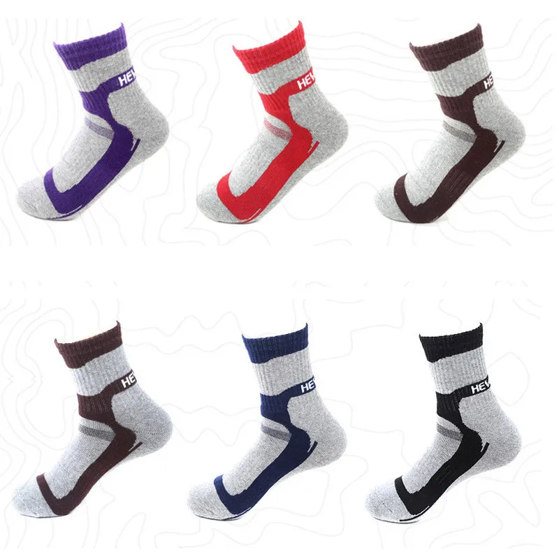 Hewolf 5 Pairs/LOT New Style Thick High Quality sport socks fast dry