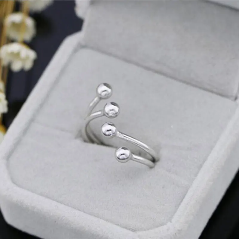 Anenjery индивидуальные Многослойные Геометрические тайские серебряные кольца для женщин, 925 пробы серебряные ювелирные изделия anillos S-R298