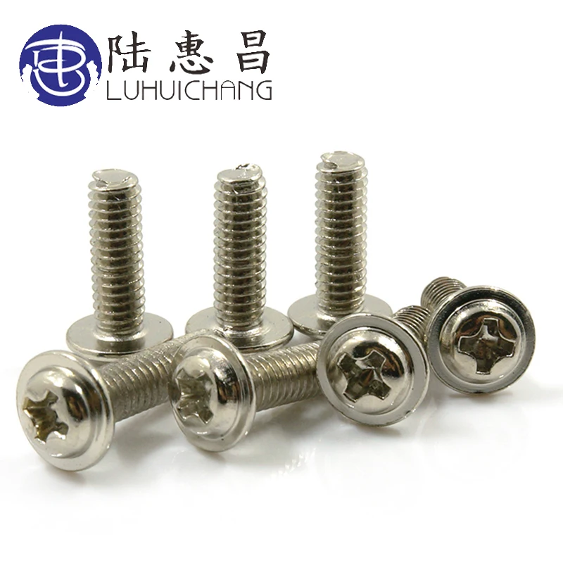 luchang 100Pcs M3 M4 Screw with washer PC Case Hard Drive Precision PSU
