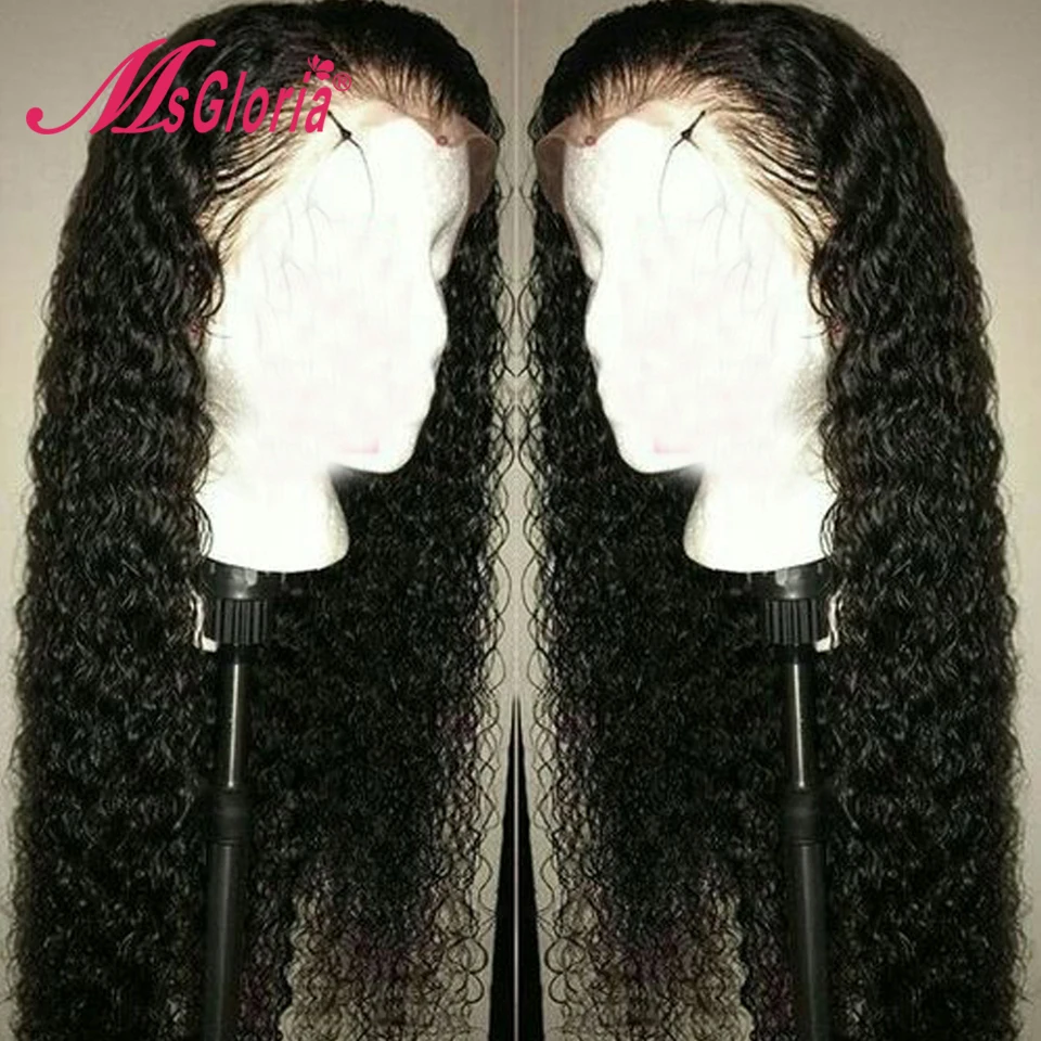 

Curly Lace Front Human Hair Wigs Glueless For Black Women Pre Plucked Hairline Peruvian Remy Hair Bleached Knots With Baby Hair