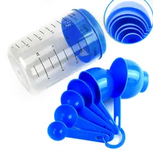 7 шт. мерные ложки, чашки, пластиковая посуда для выпечки, практичные кухонные измерительные инструменты