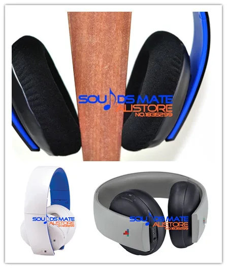 Soft Thick Velour Ear Pads Cushion For Sony PlayStation Gold Wireless Stereo Headset Headphones Velvet Pillow