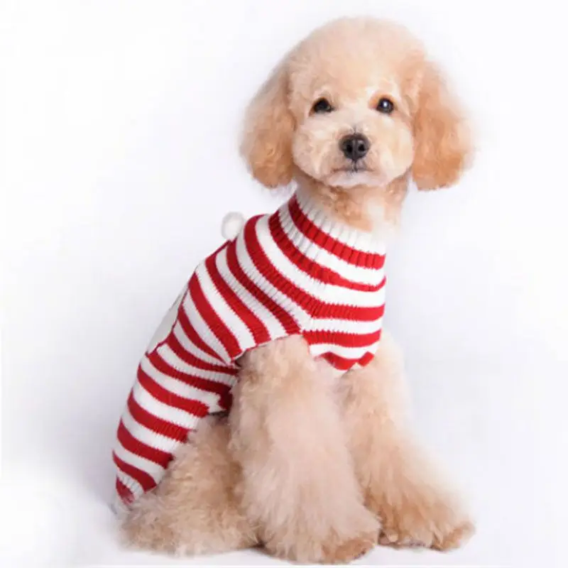 Полосатый Одежда для собак Рождественский свитер Одежда для Товары для собак Щенок Рождественская одежда новые Дизайн