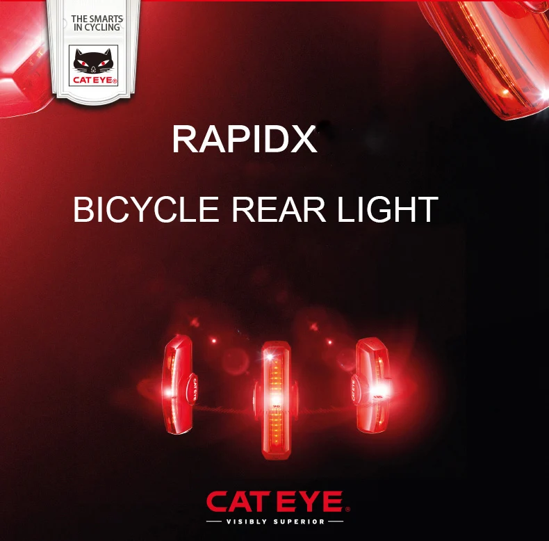 CATEYE велосипедный задний светильник, велосипедный светильник, светодиодный задний светильник, светильник-вспышка, Водонепроницаемый MTB дорожный велосипед, сигнальные огни, аксессуары