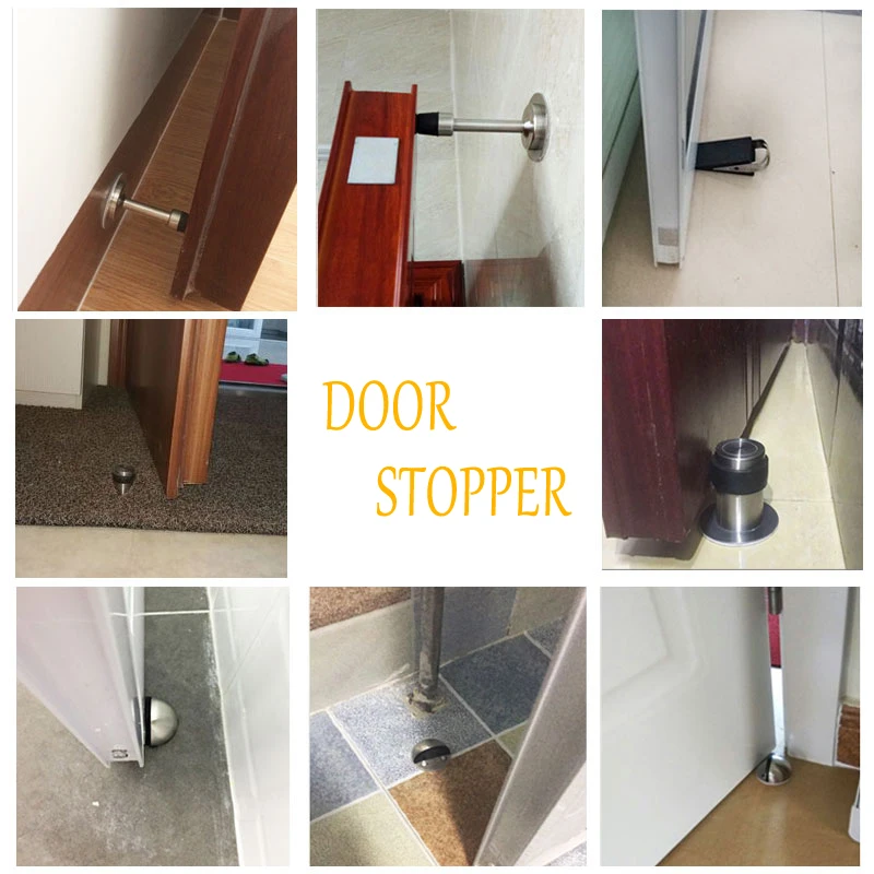 Hardware Door Stops Suction Anti-Collision Stainless Steel Rubber Stopper Turtle Has Binding Resistance