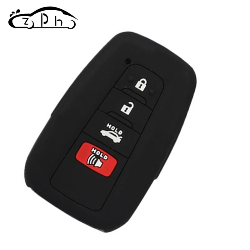 Силиконовый чехол для автомобильных ключей брелок Toyota Prius Camry Avalon с 4 кнопками Prado