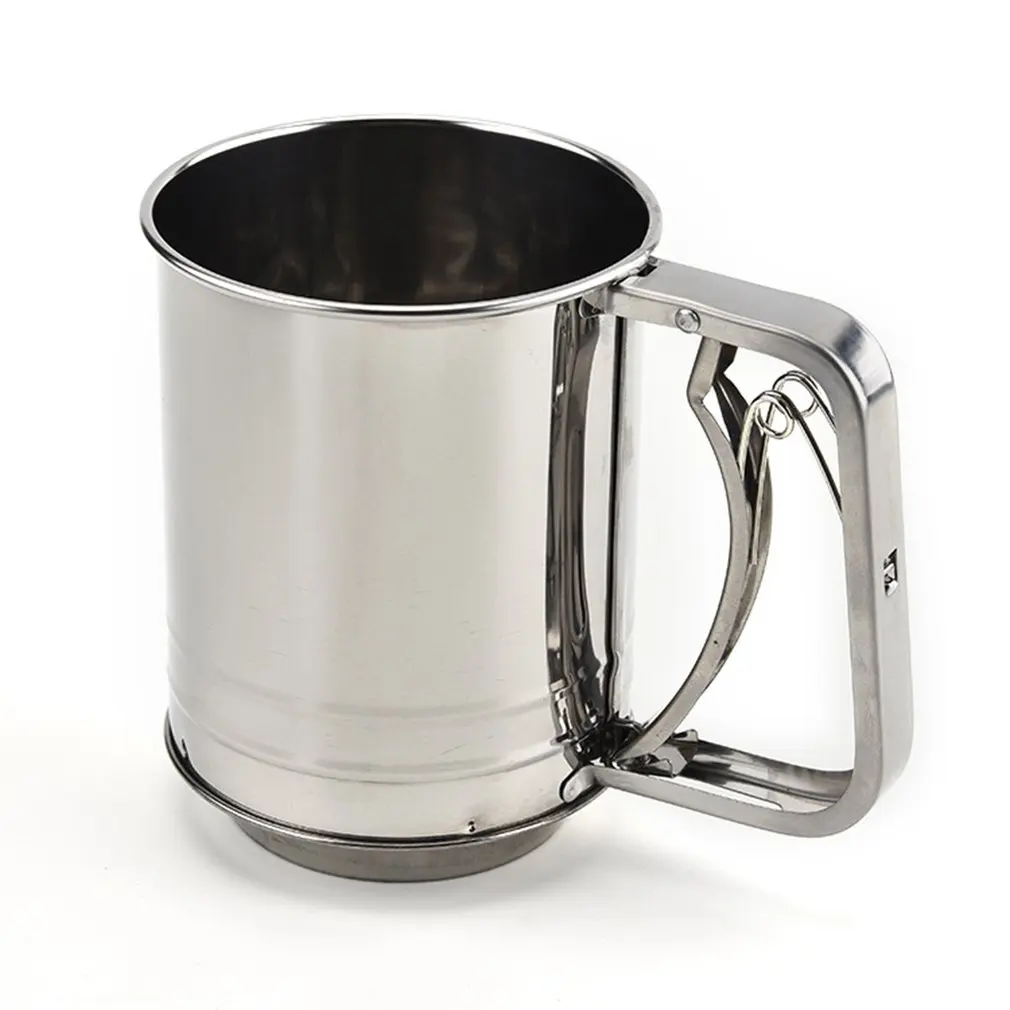 

Handheld Flour Shaker Stainless Steel Flour Sieve Filter Mesh Double-layer Sieve Sugar Powder Sieve Cup Baking Tool