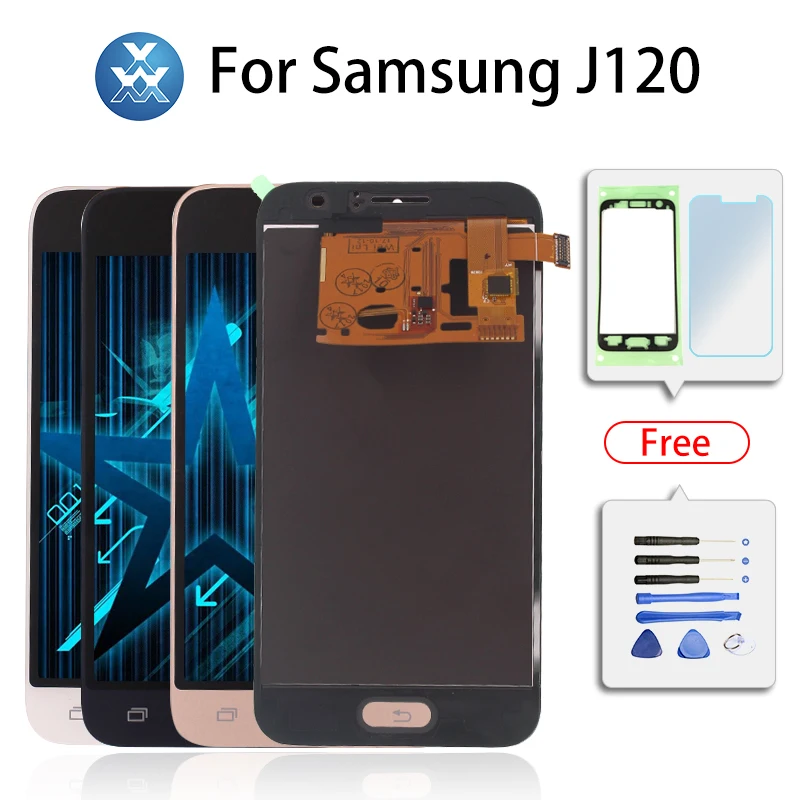 Регулировать яркость Дисплей для samsung Galaxy J120 J1 2016 SM-J120F/DS J120M J120H ЖК-дисплей Экран