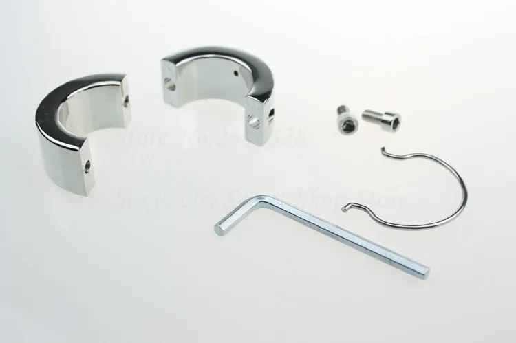 Metal Screw Locking Penis Rings,Scrotum Testicle Stretched Lock,Cock Ring,Cock Clamp,Adult Game Toys for Male Chastity Device