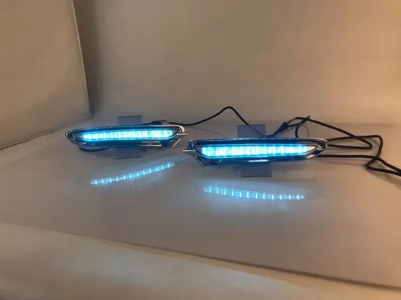 

Osmrk led drl daytime running light for Opel mokka 2012-2015 with Dynamic moving yellow turn signal and blue night running light