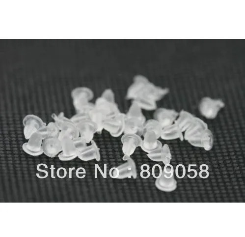 

1000x Bullet Style Hypoallergenic Rubber Earring Back Stopper Ear Nut Replacement