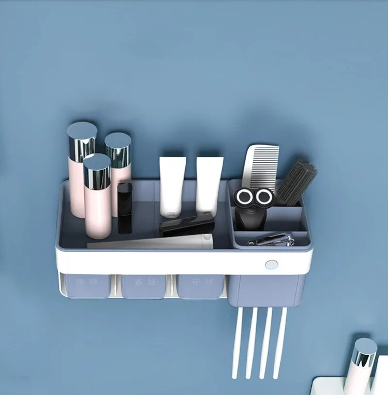 Зубная щётка стерилизатор ультрафиолетовое излучение(УФ) Зубная щётка полка, туалетный комплект Электрический Зубная щётка стеллаж для выставки товаров почистить зубы чашки - Цвет: 1