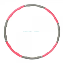 Ship From US Removable Fitness HULA Hoop Plastic Abdominal Health Foam Massage Hula Hoop Weighted Exercise Diet 24000580