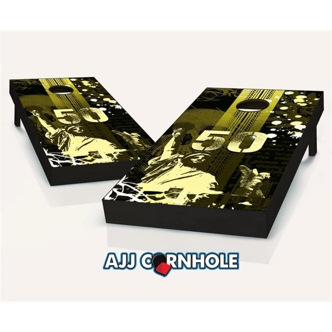 AJJCornhole 107-UrbanGrunge Urban Grunge Theme Cornhole Set with Bags - 8 x 24 x 48 in.