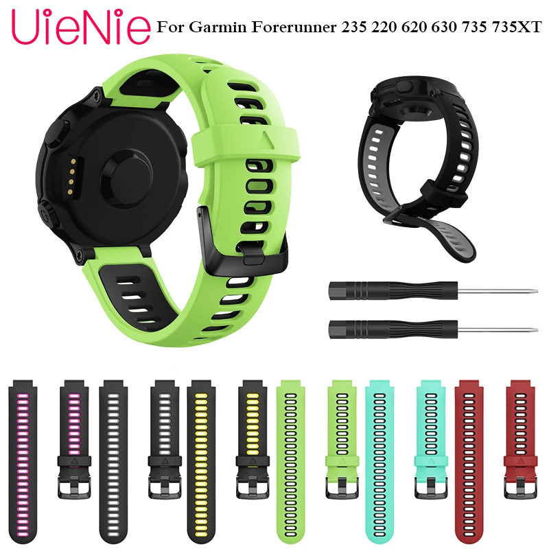 

Soft Silicone Strap with replacement tool connector wristband for Garmin Forerunner 235 220 620 630 735 735XT smart watch Band
