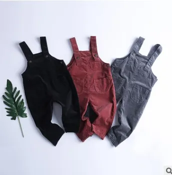 

new 2019 spring boys girls velvet overall 75-95cm 1pc baby boy cotton bodyjump infant overall baby girl overall kids trousers