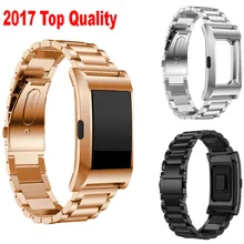 205 мм Нержавеющая сталь часы для fitbit заряд 2 на металлической застежкой+ металлический Рамки для FitBit Charge 2 спортивные пряжка браслет
