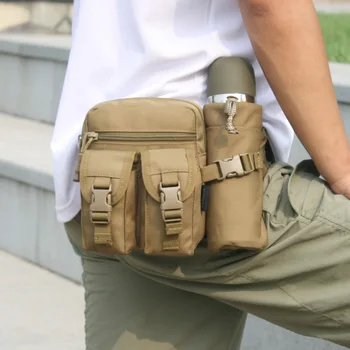 

mylb Tactical nylon Oxford camouflage Fanny pack Men's and women's canteen bag small square flap canvas bag