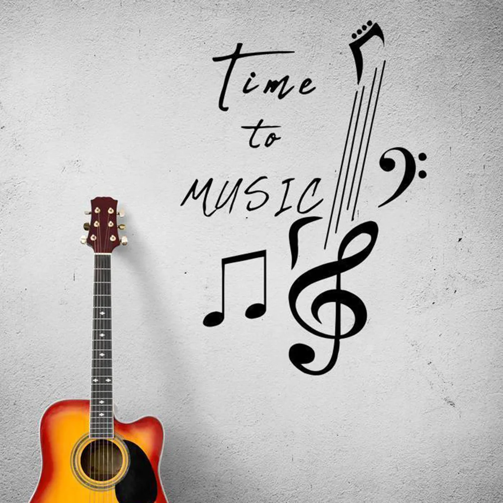 

Music Notes Inscription Melody Song vinyl wall stickers decal home decor diy art mural wallpaper