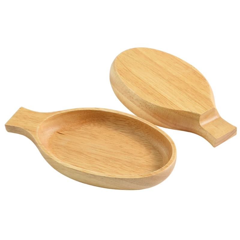 Japan Stijl Houten Kom met Handvat Vis Vorm Multi-Gebruik Opslag Lade Sushi Plaat Eco Natuurlijke Hout Vruchten/Dessert Plaat