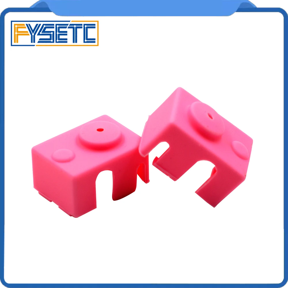 2 шт. обновление PT100 блок силиконовый розовый носок набор для DIY V6 Hotend Prusa Ultimaker 3D