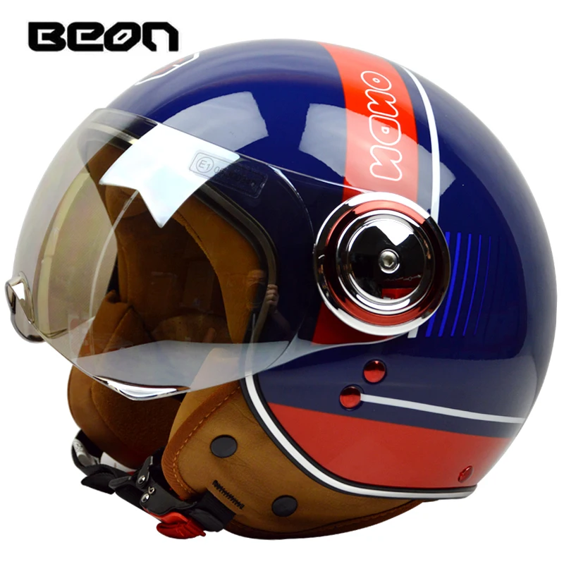 New arrival Fashion brand Beon Motorcycle helmet,retro scooter open face helmet,vintage 3/4 capacete,ECE approved moto casco