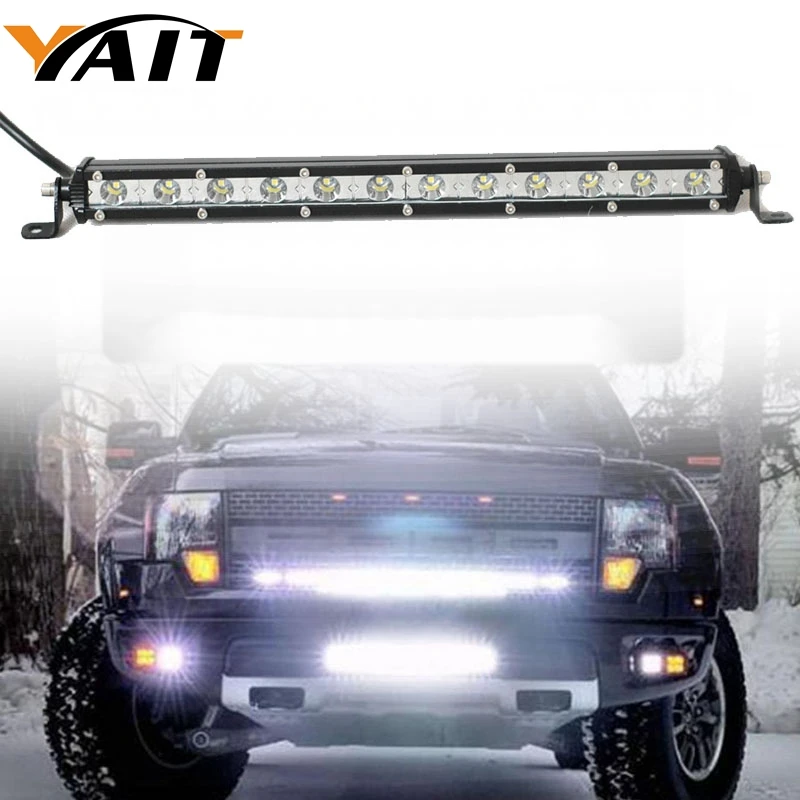 1x Single Row LED Light Bar Offroad 13Inch 36w Super Slim Combo Work for Jeep Off-road UTV Truck ATV SUV 4x4 boat | Автомобили и