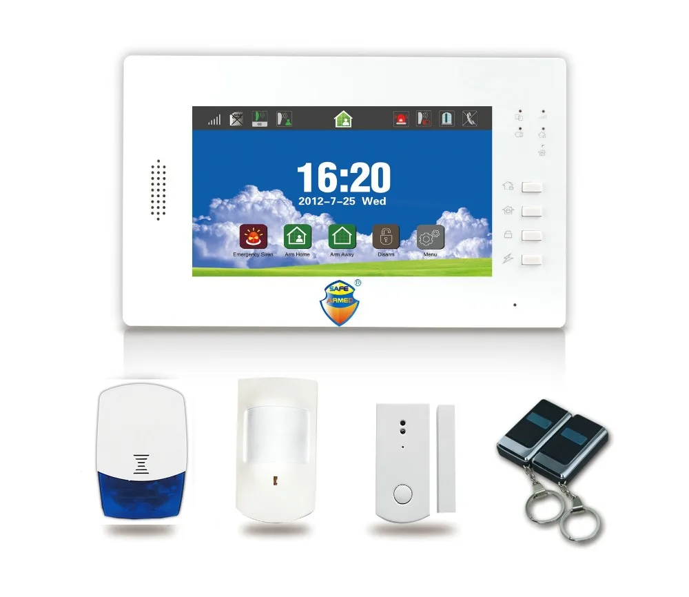 868MHZ Touch Keypad LCD GSM PSTN Wireless Security Home Office Burglar Intruder Alarm System w indoor Siren support smart socket 868MHZ Touch Keypad LCD GSM PSTN Wireless Security Home Office Burglar Intruder Alarm System w indoor Siren support smart socket