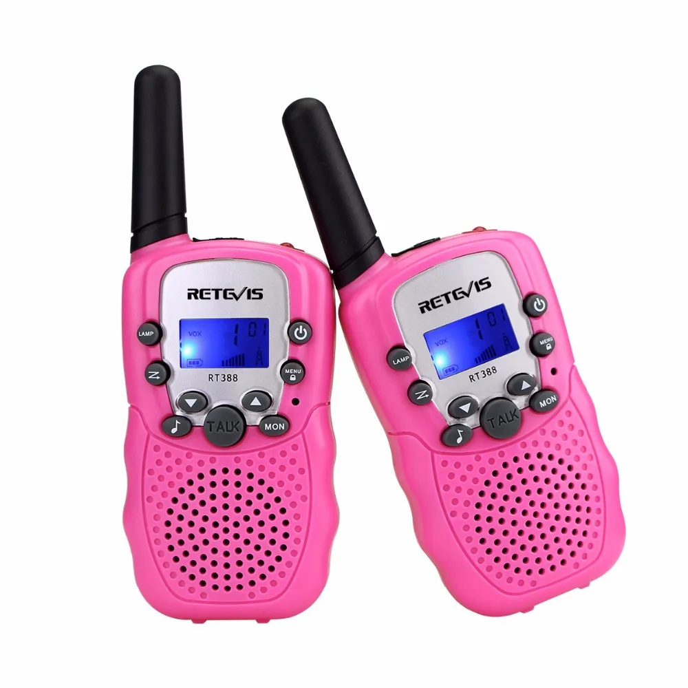 A pair Mini Walkie Talkie Kids Radio Retevis RT388 RT-388 0.5W UHF PMR Frequency Portable Two Way Radio Gift A7027B