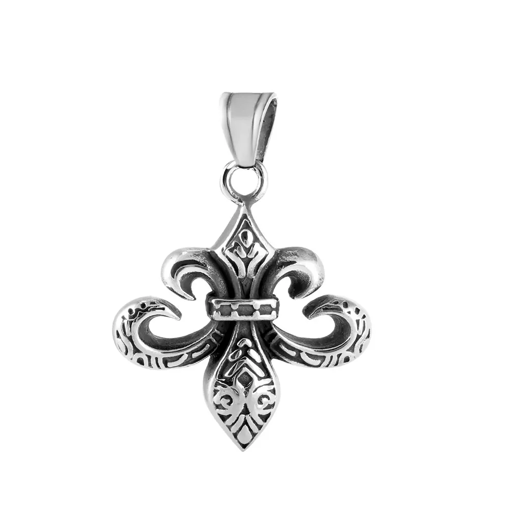 1 Piece High Quality Stainless Steel Delicate Fleur De Lis Charm