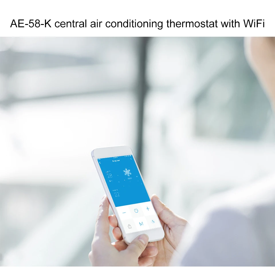Регулятор температуры центральный кондиционер Wi-Fi термостат приложение контроль температуры AE-58-K сенсорный ЖК-экран
