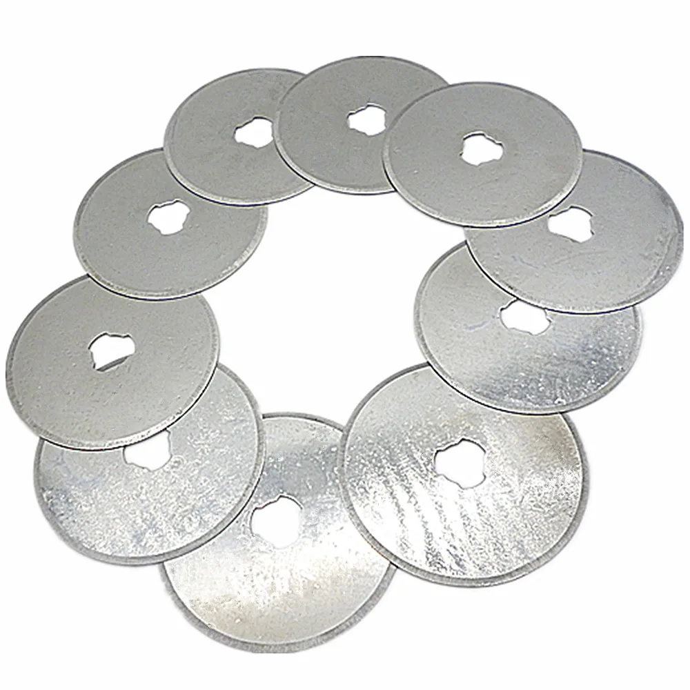 10pcs 45mm Rotary Cutter Blades Paper Patchwork Leather Craft Fabric