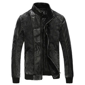 

Winter Vintage Casual Coat Denim Jeans Jackets Men Fashion Stand Collar Plus Velvet Trench Coat Mens Clothing