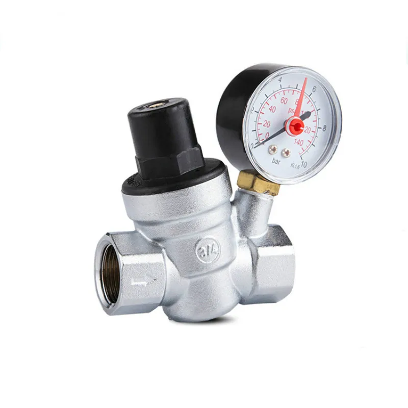 DN15 DN20 редукционный клапан регулятор давления воды с манометром
