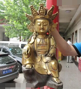 

xd 003114 Tibet Buddhism Folk Bronze dom Bodhisattva Kwan-Yin Guan Yin Buddha Statue