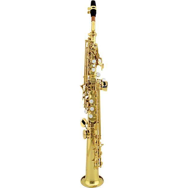 Cheap Professional Soprano Saxophone JINBAO JBSST-400 B Flat straight soprano saxophone Gold Lacquer Brass wind instruments with case