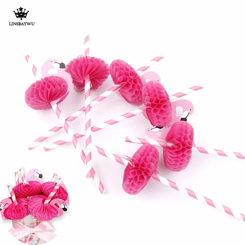 

6Pcs/Set Lovely Flamingo Drinking Straws For Kids Birthday/Wedding/Pool Party Decoration Supplies