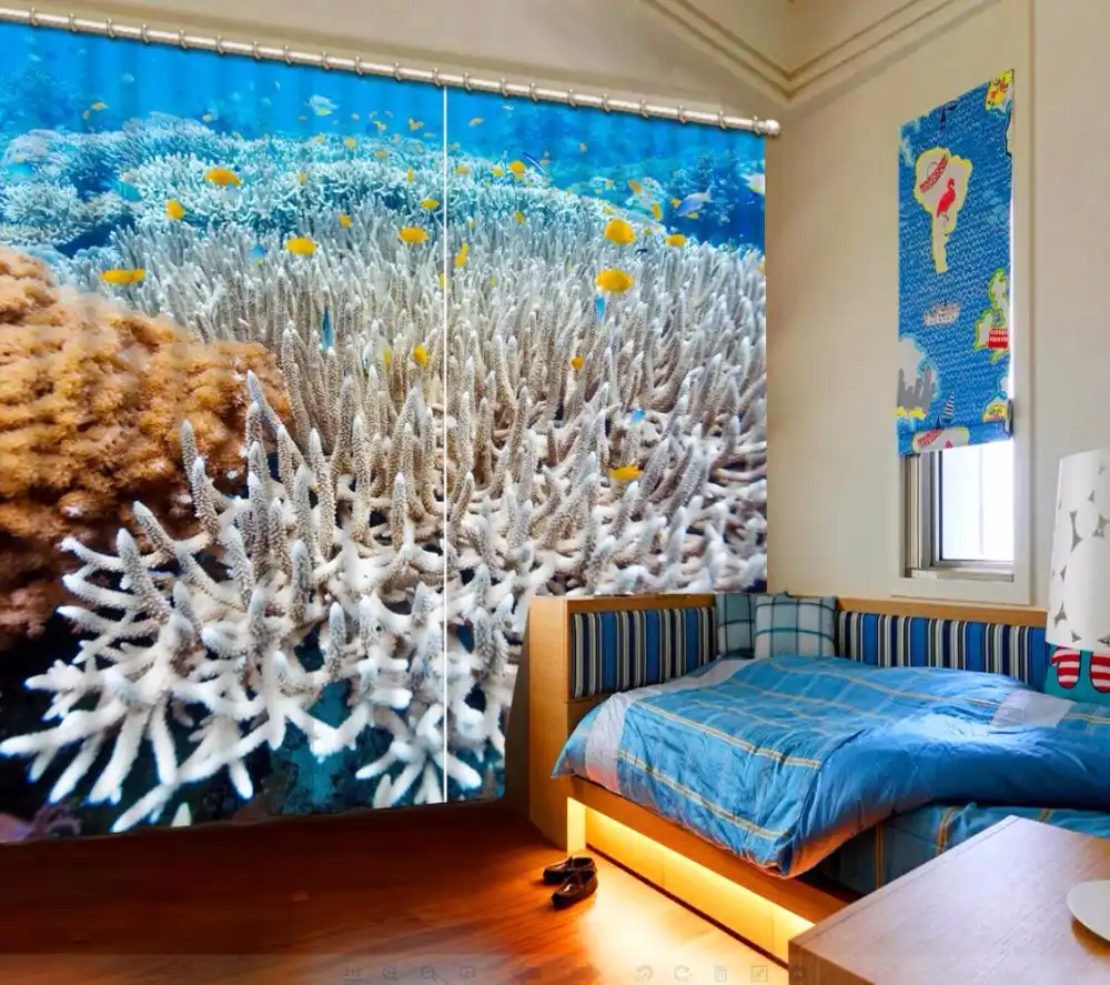 High Quality 3d Window Curtains Cool Children Room Curtains Drapes