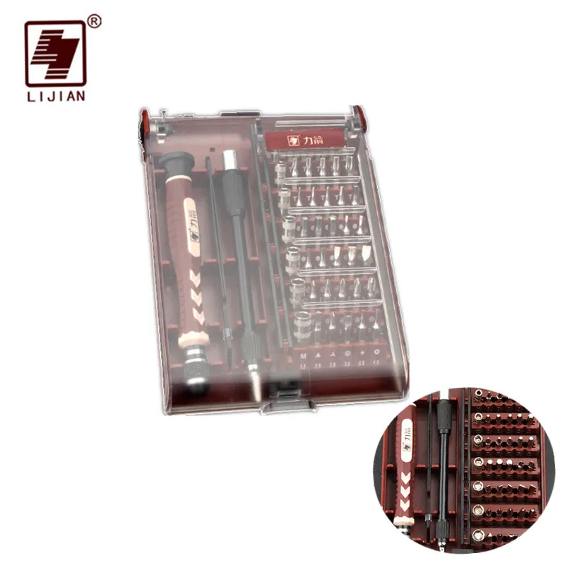 

LIJIAN 45 IN 1 Multi Purpose Precision Magnetic Screwdriver Set Kit Phone Repair Tools Sets For PC Watch Mobile Phone Notebook