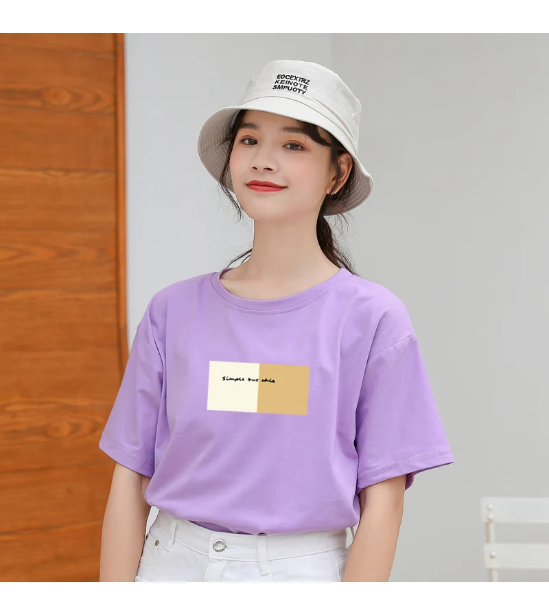 New Women T-shirts Casual Harajuku Letter Printed Tops Tee Summer Female Short Sleeve Cotton Loose Korean Tumblr T Shirt Clothes (15)