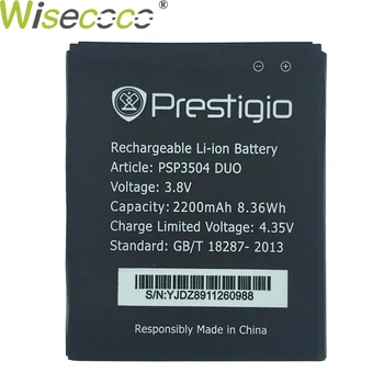 

Wisecoco 2pcs New Original 2200mAh PSP3504 DUO Battery For Prestigio Muze C3 3504 psp3504 Duo Phone Batteries + Tracking Number