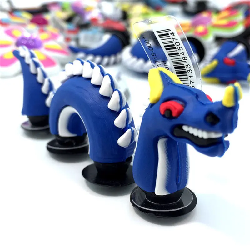 Novelty 3D Dragon Snake Garden Shoe Decoractions Cartoon Animals Style Croc Shoe Charm Accessories Give Your Child the Best Gift