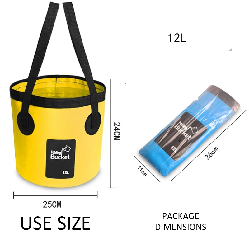 Новый 2019 водостойкая сумка из ПВХ открытый 12L портативный складной ведро Автомойка Кемпинг Рыбалка