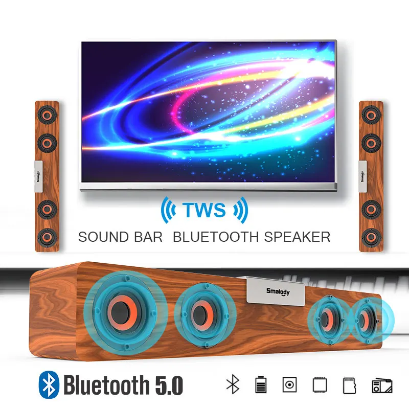

Universal Portable Wireless Bluetooth Speaker Bluetooth Speaker Subwoofer Home Theater Systmes FM Bluetooth Speaker BT5.0 TWS