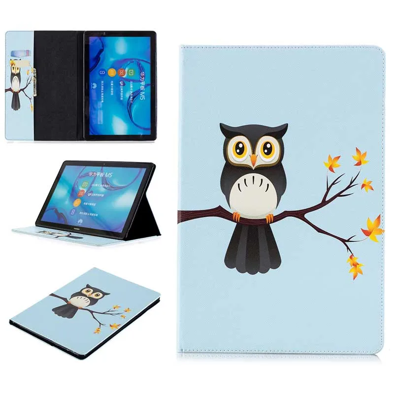 Painted Premium Leather Soft TPU [Card Slots] Stand Wallet Smart Cover For Huawei MediaPad M5 Pro/M5 10.8 inch 2018 Tablet | Компьютеры и