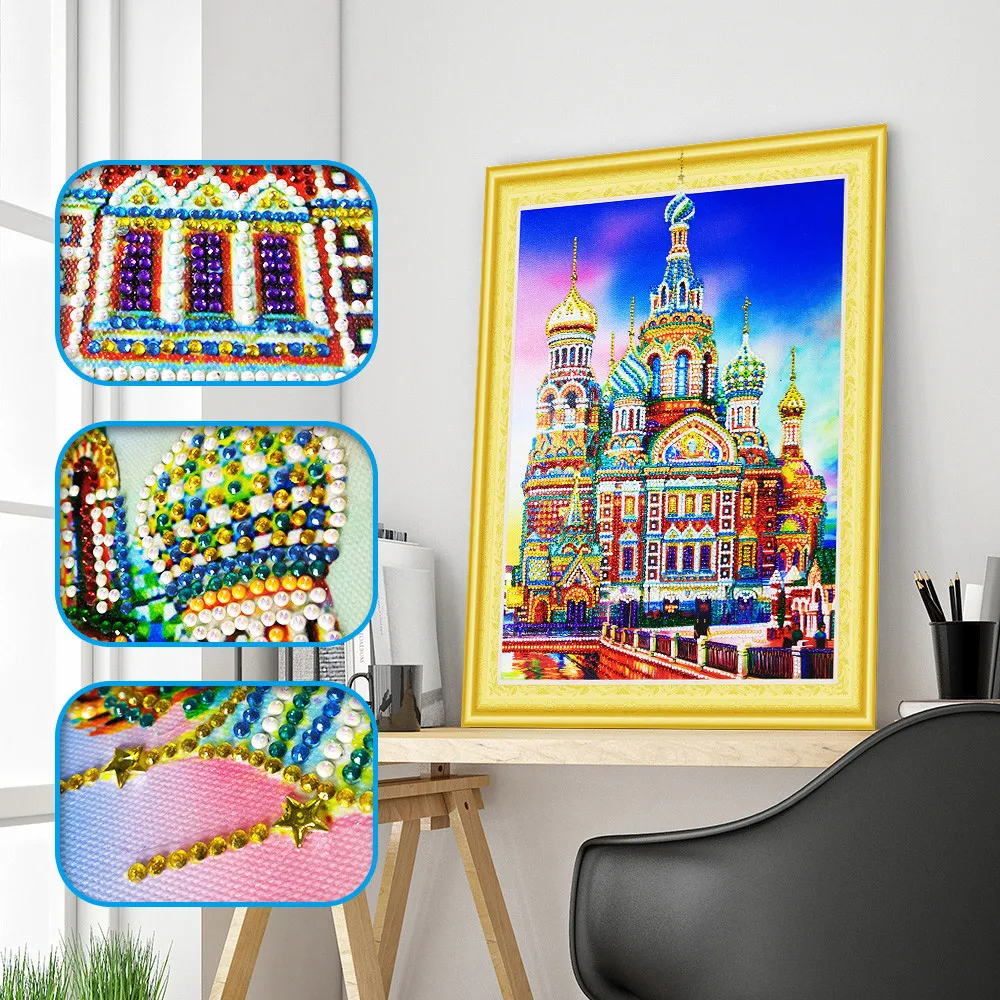 

Special Shaped Diamond Painting DIY 5D Partial Drill Cross Stitch Kits Crystal Rhinestones Diamond Embroidery Home Decor